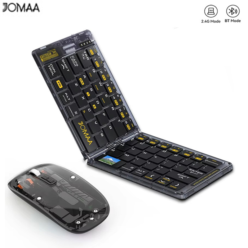 Gaming Keyboard Non Mechanical - Jomaa Transparent Foldable Wireless Keyboard Bluetooth
