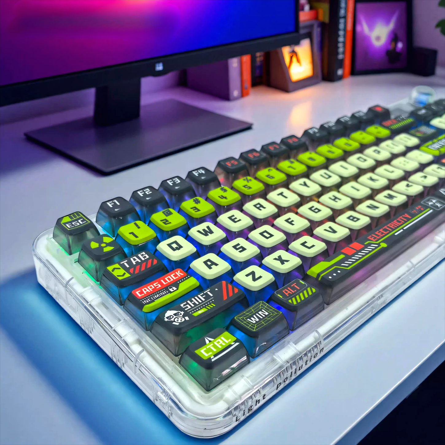Keyboard Gaming Transparent - Apocalypse Biochemical, Four Sided Transparent Pudding