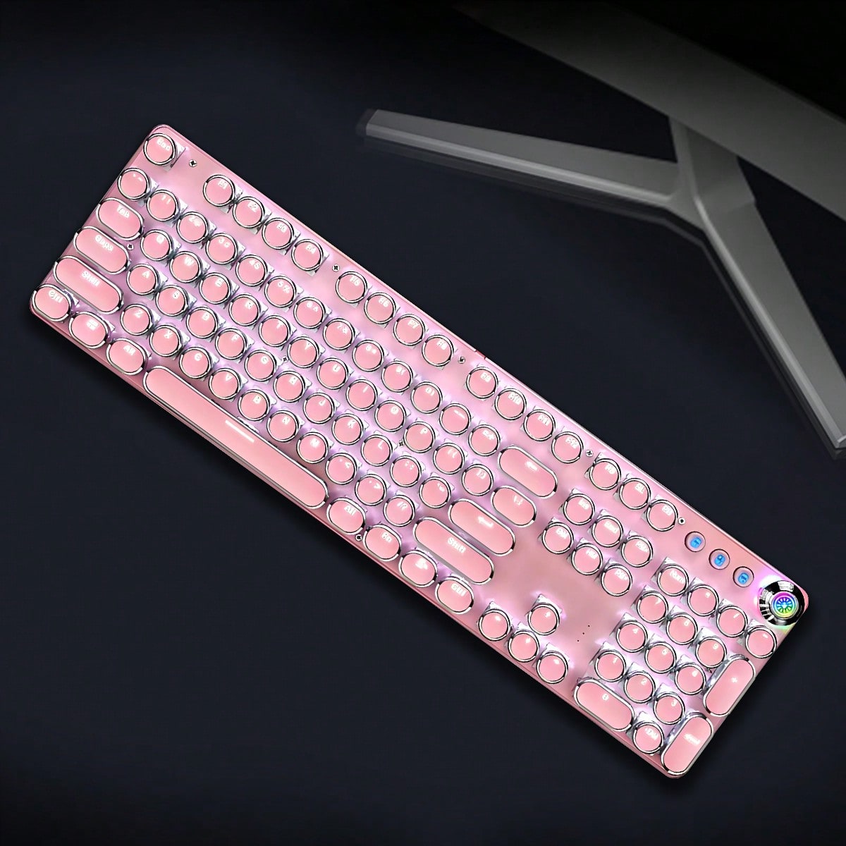 Gaming Keyboard Blue Switches - Typewriter Style Mechanical Gaming Keyboard RGB