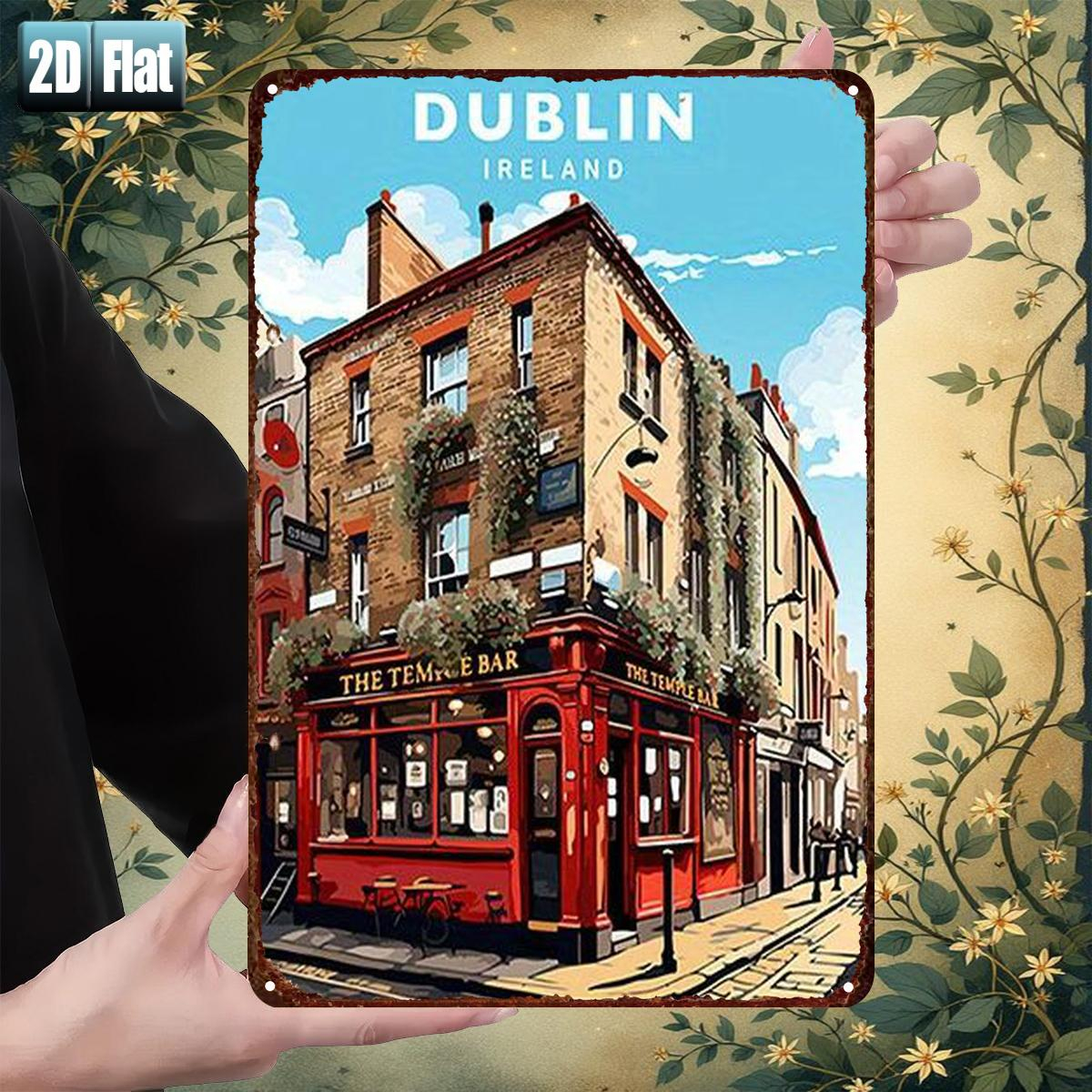 Brass Weight Plate - Dublin Ireland Temple Bar Metal Tin