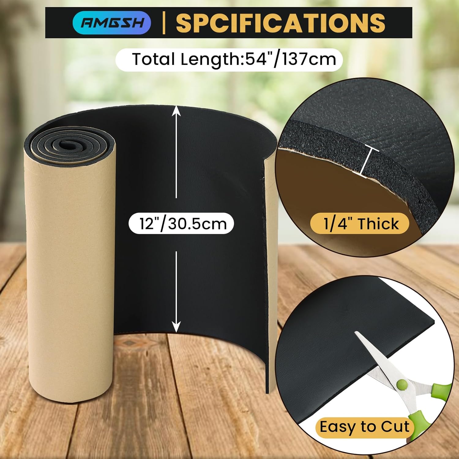 Neoprene Foam Sheet 1/4