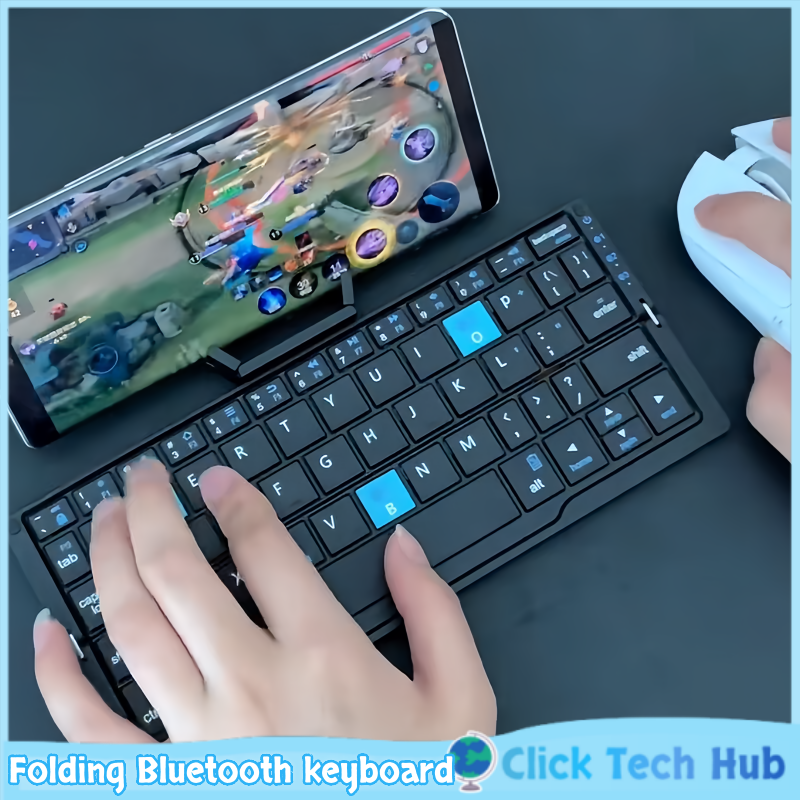 Folding Bluetooth Keyboard Mag - Gaming Keyboard Mouse Set avaliação e preço