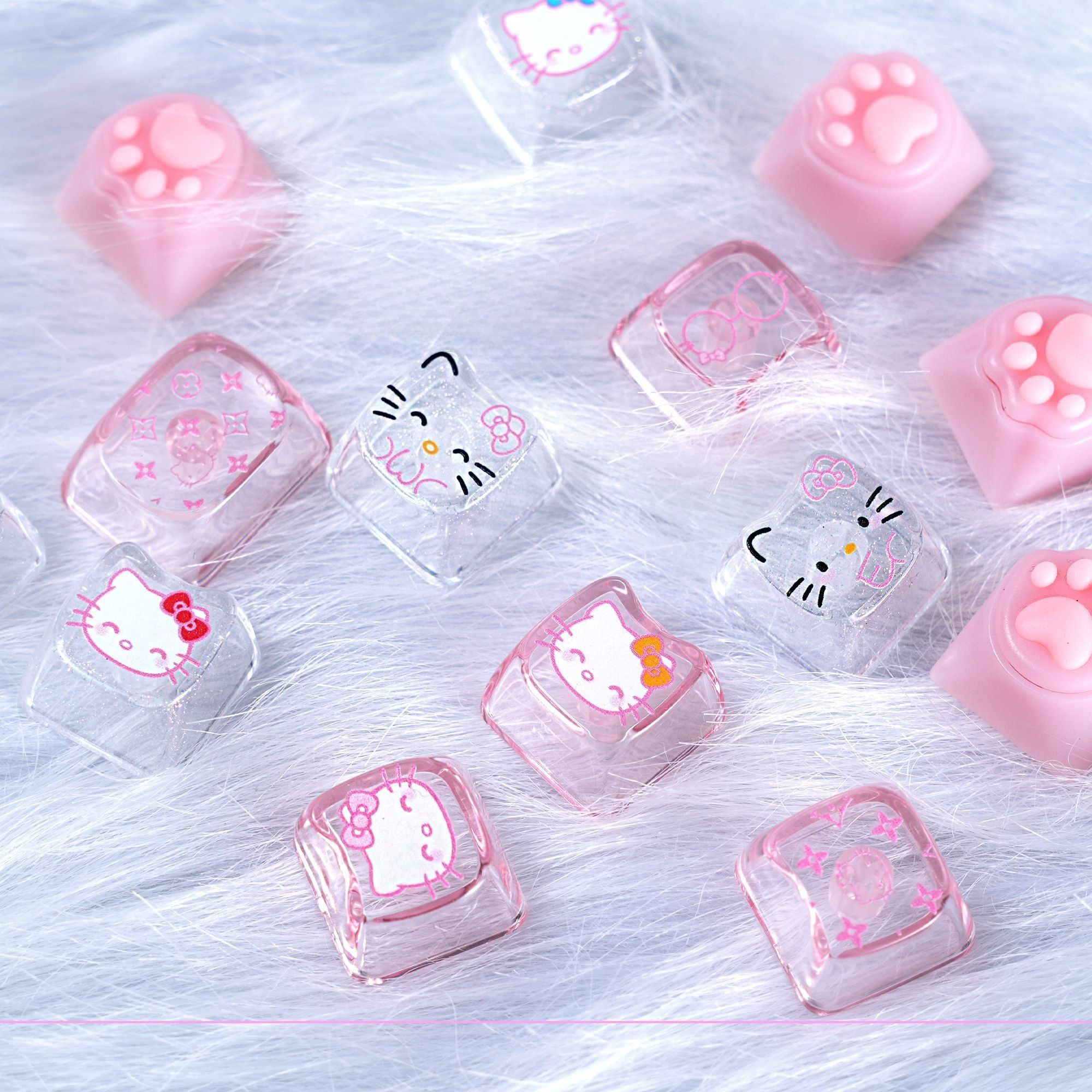 Anime Sanrio Hello Kitty Trans - Keyboard Gaming Transparent avaliação e preço