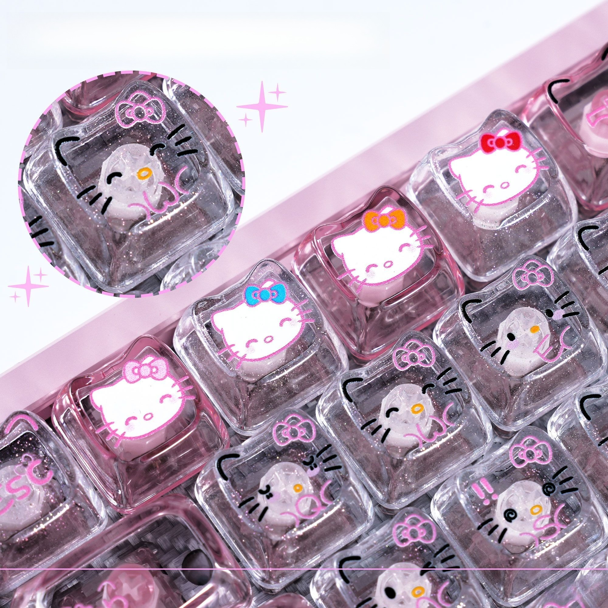 Anime Sanrio Hello Kitty Trans - Keyboard Gaming Transparent avaliação e preço