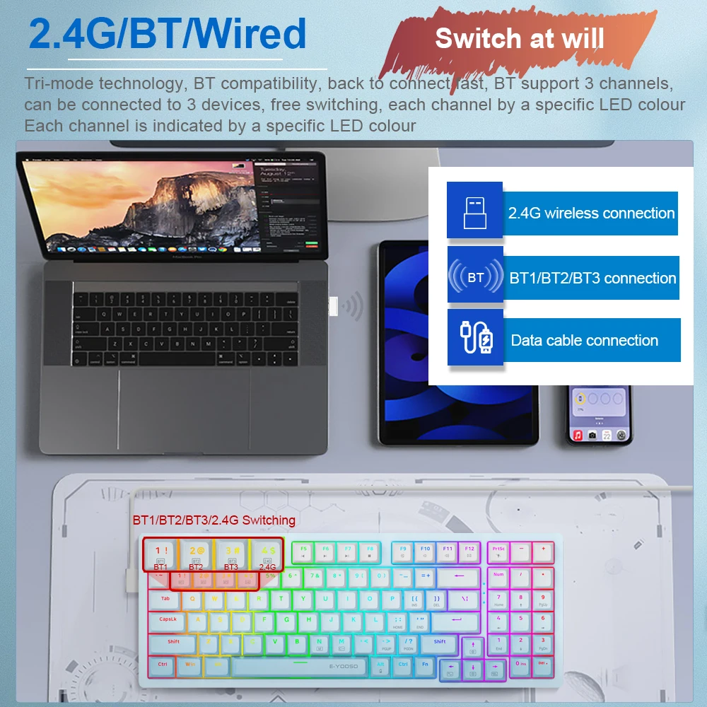 E-YOOSO Z94 RGB Mechanical Gam - Gaming Keyboard E Yooso avaliação e preço