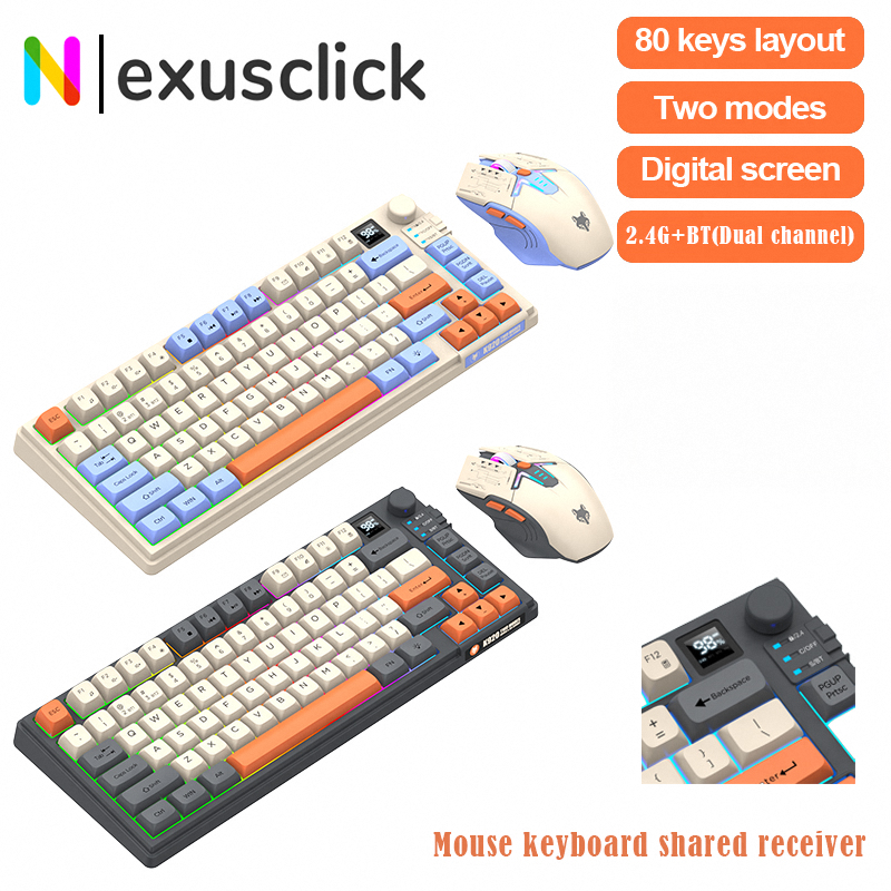 New Dual-Mode 80 Keys Wireless - Gaming Keyboard Mouse Set avaliação e preço