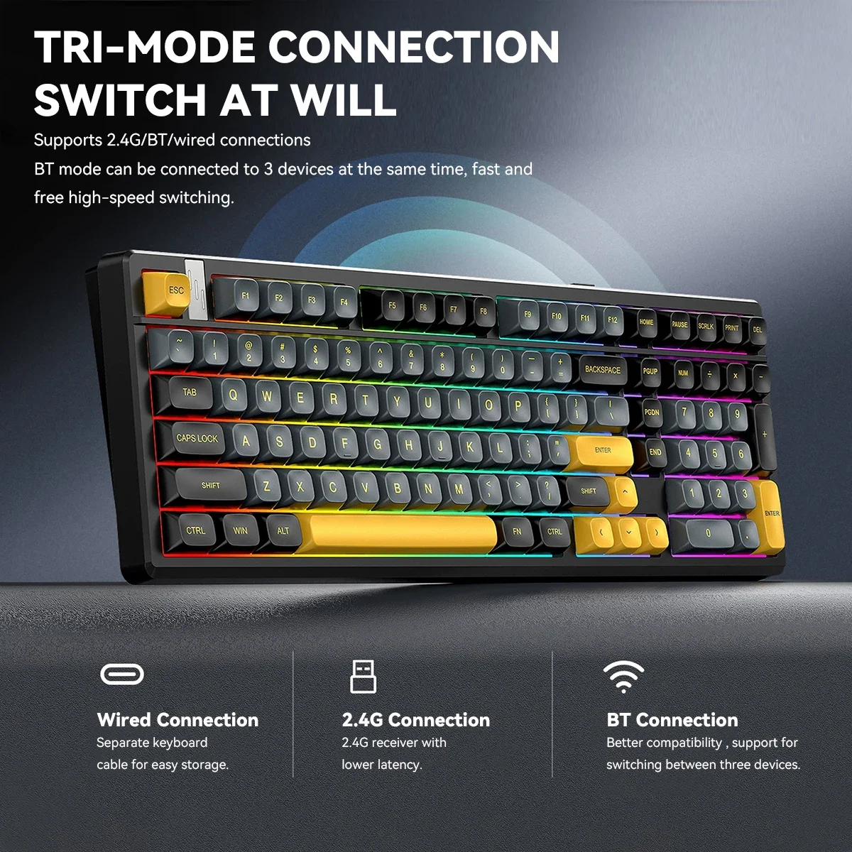 Wireless Mechanical Gaming Key - Gaming Keyboard Thocky avaliação e preço