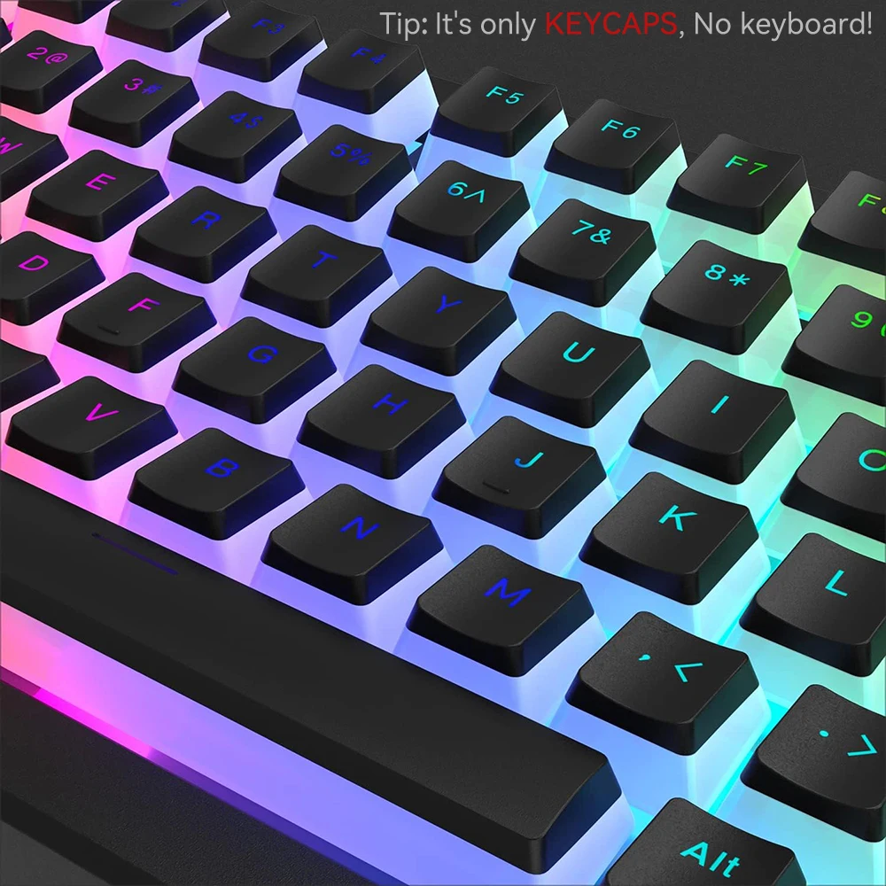 New Pudding PBT Keycaps 129 Ke - Gaming Keyboard Blue Switches avaliação e preço
