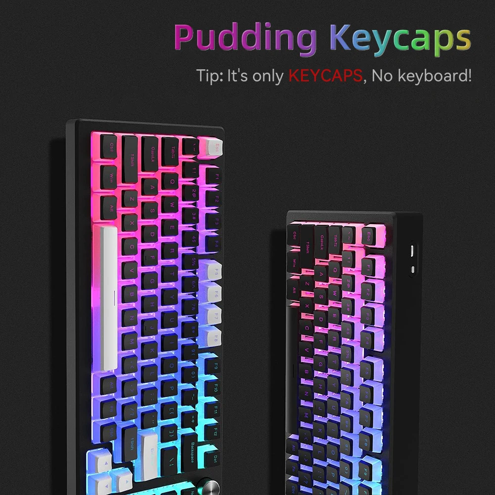 New Pudding PBT Keycaps 129 Ke - Gaming Keyboard Blue Switches avaliação e preço