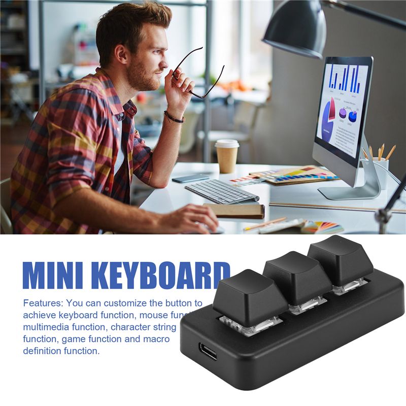 MK321 Progammable Macro Mini K - Gaming Keyboard Mini avaliação e preço