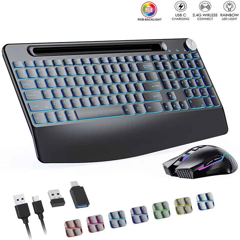 2.4G&Type-C Wireless Keyboard  - Gaming Keyboard Mouse Set avaliação e preço