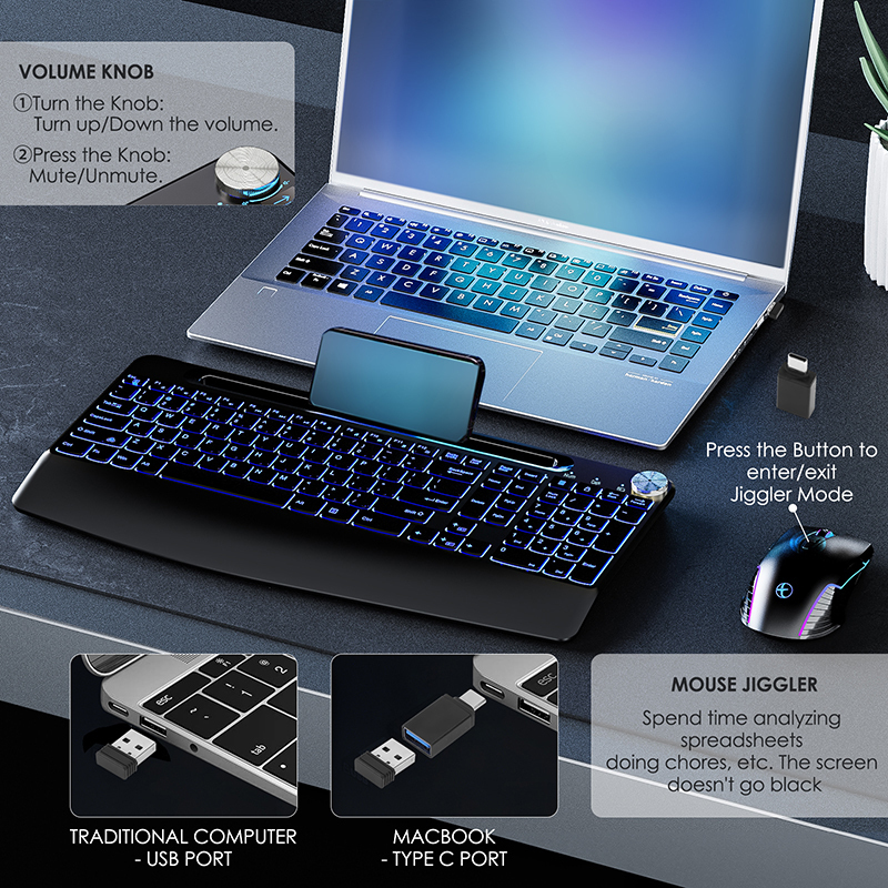 2.4G&Type-C Wireless Keyboard  - Gaming Keyboard Mouse Set avaliação e preço