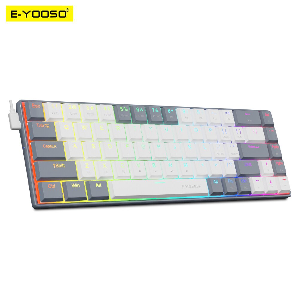 E-YOOSO A68 RGB Mini Slim USB  - Gaming Keyboard E Yooso avaliação e preço