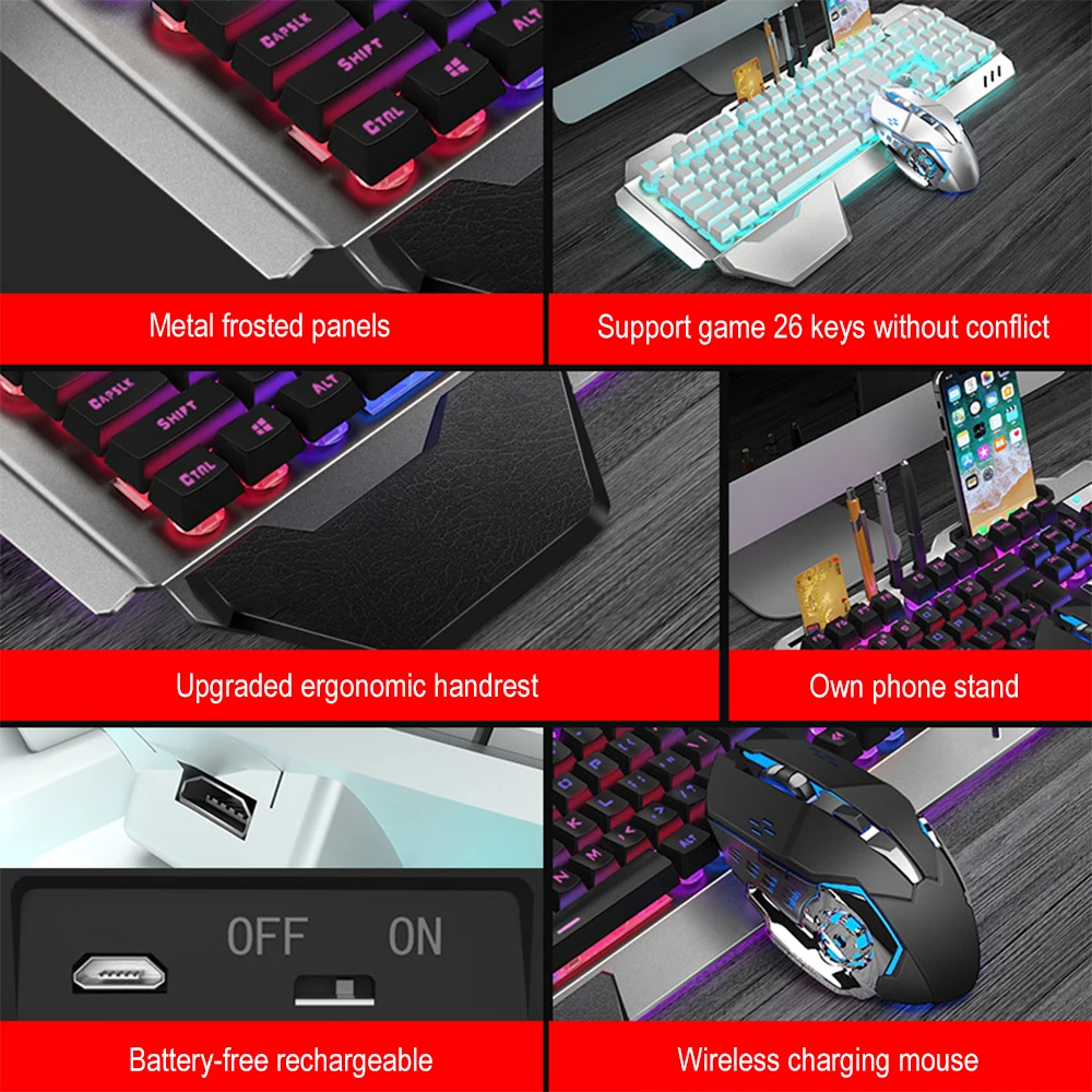K680 Rechargeable 2.4G wireles - Gaming Keyboard Mini avaliação e preço