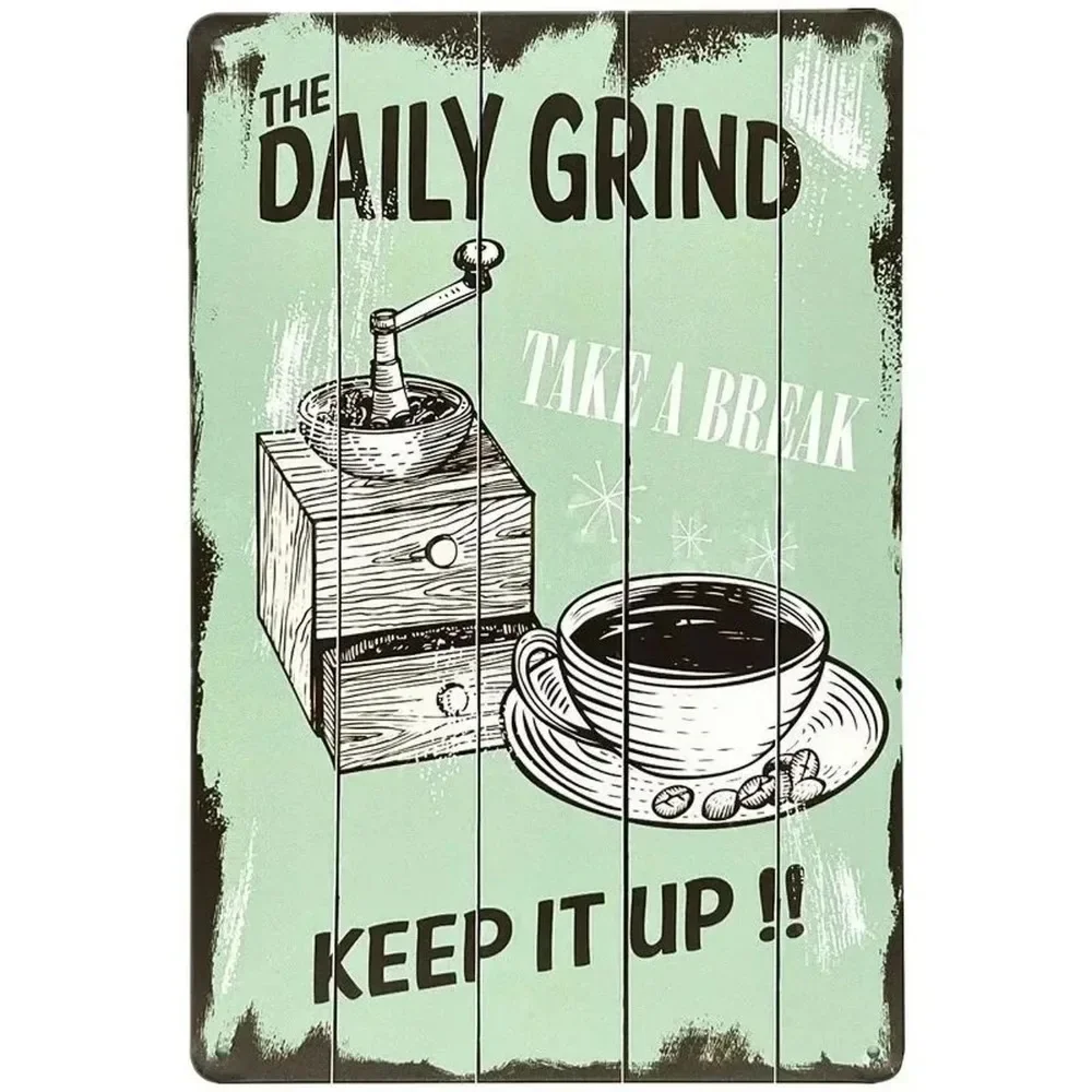 Plaque Metal Signs Drink Coffe - Brass Weight Plate avaliação e preço