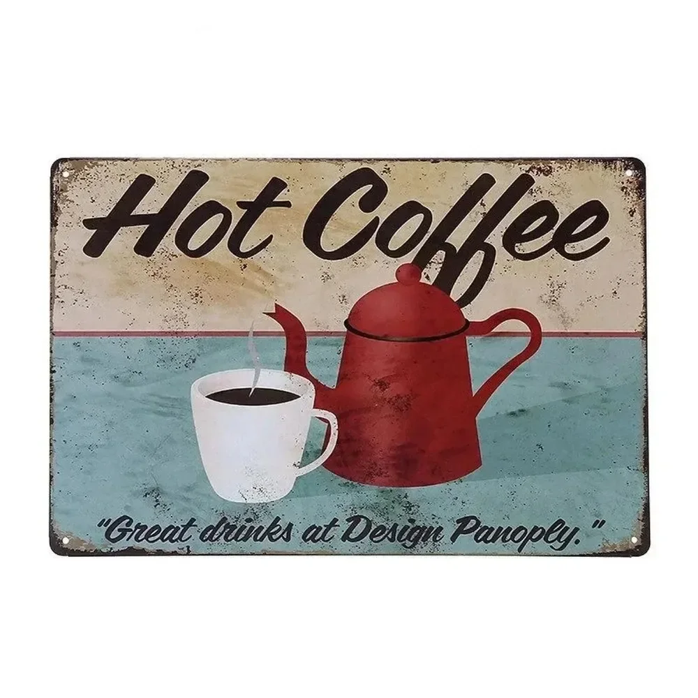 Plaque Metal Signs Drink Coffe - Brass Weight Plate avaliação e preço