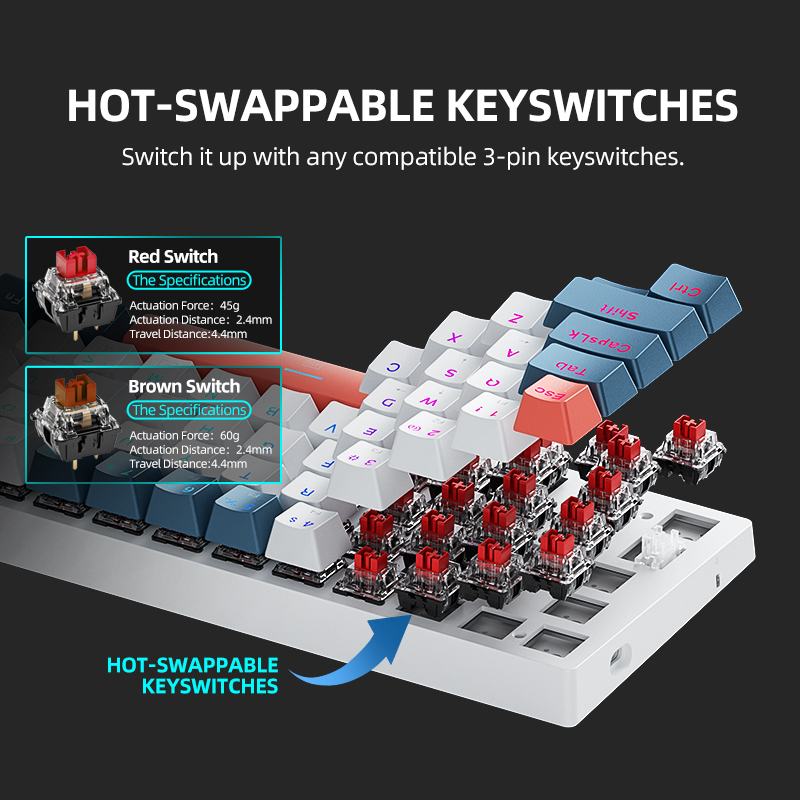 K500-B61 Machenike Mini Mechan - Gaming Keyboard Blue Switches avaliação e preço
