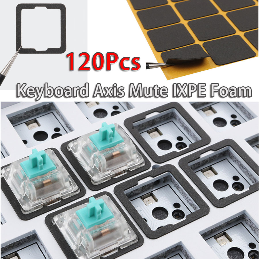 120PCS DIY Keyboard Inter-Axis - Foam Dampener Sheet avaliação e preço