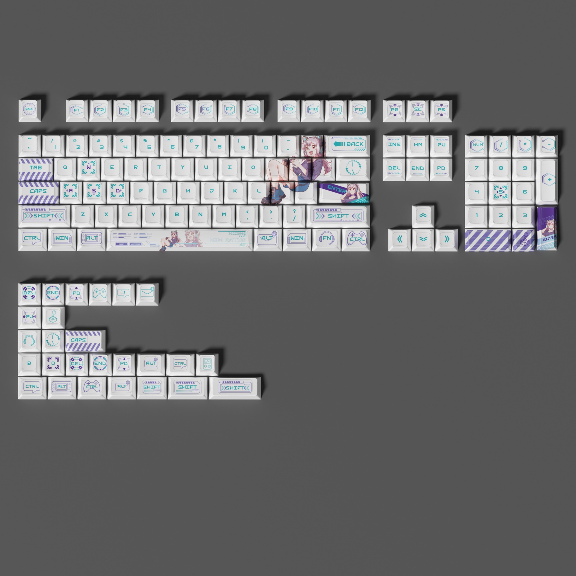 E-Sports Story - White V1 Anim - Keyboard Gaming Transparent avaliação e preço