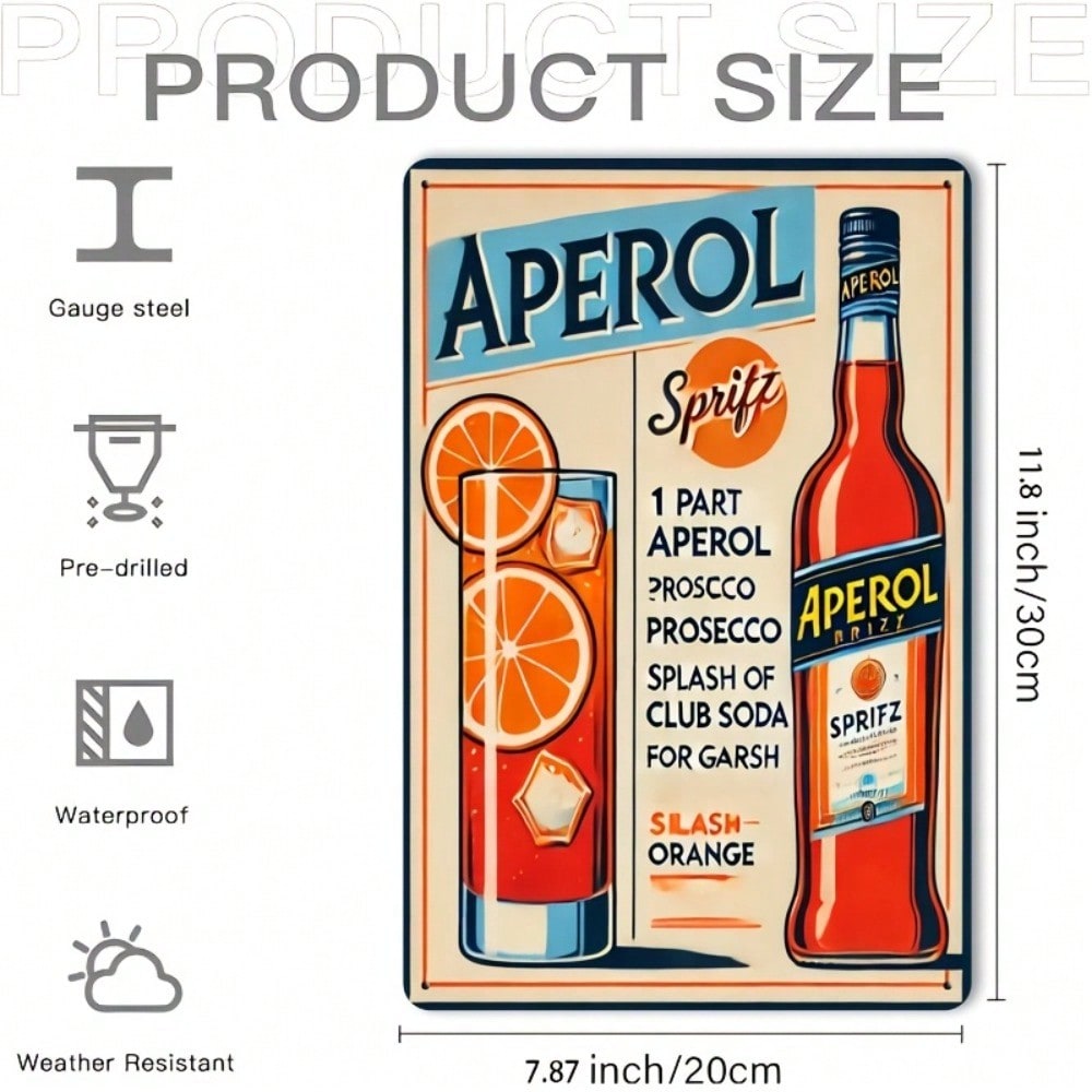 Vintage Aperol Spritz Metal Si - Brass Weight Plate avaliação e preço