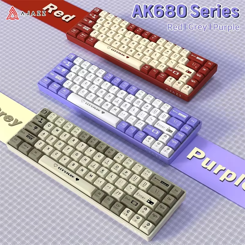 AJAZZ AK680 65% Wired Gaming M - Gaming Keyboard Blue Switches avaliação e preço
