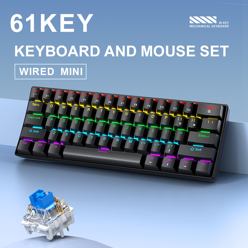 APAYADO K61 Mini Mechanical Ke - Gaming Keyboard Blue Switches avaliação e preço