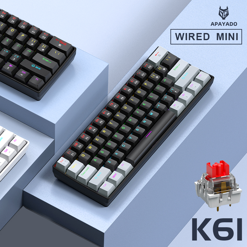 APAYADO K61 Mini Mechanical Ke - Gaming Keyboard Blue Switches avaliação e preço