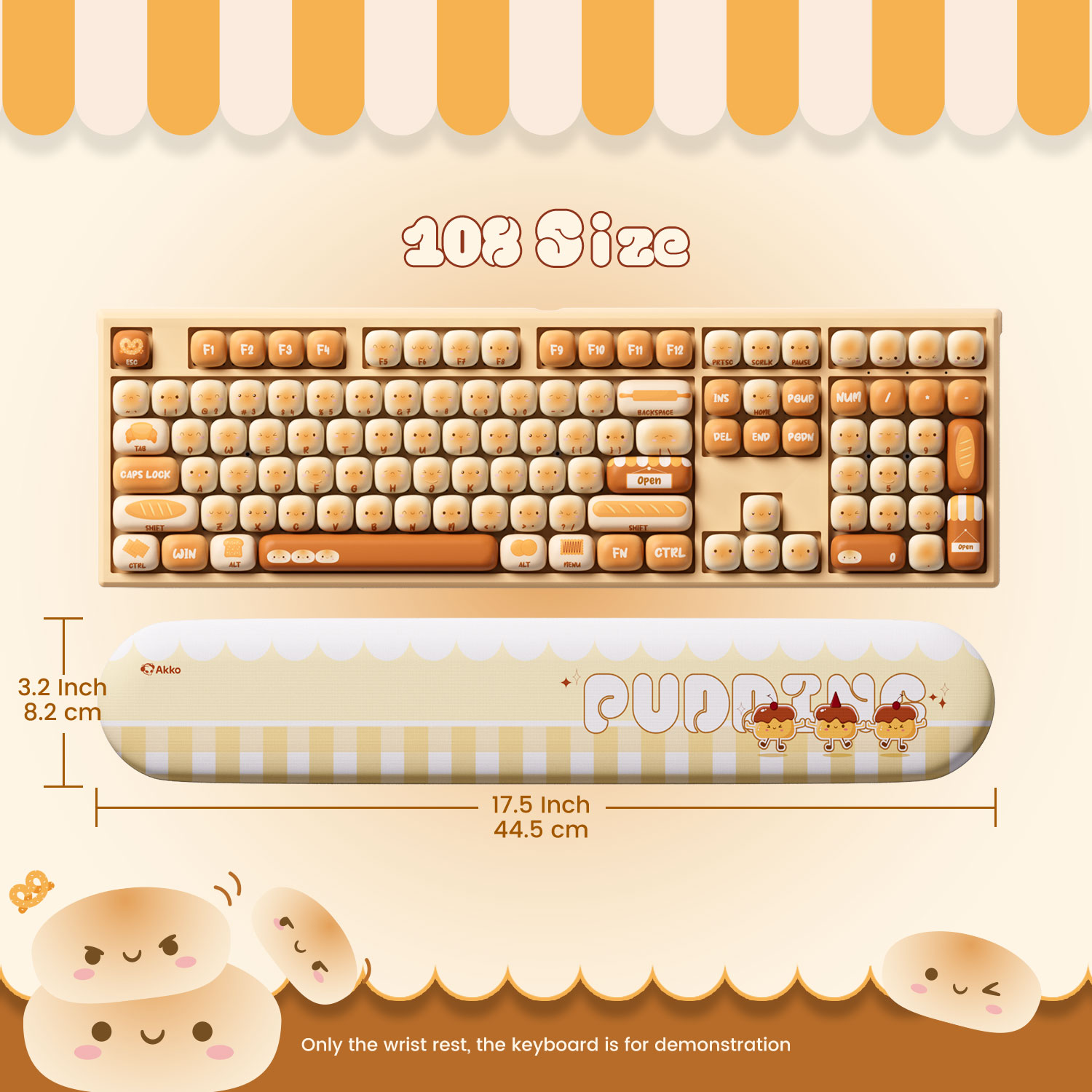 Akko Pudding Buns Keyboard Wri - Gaming Keyboard Hand avaliação e preço