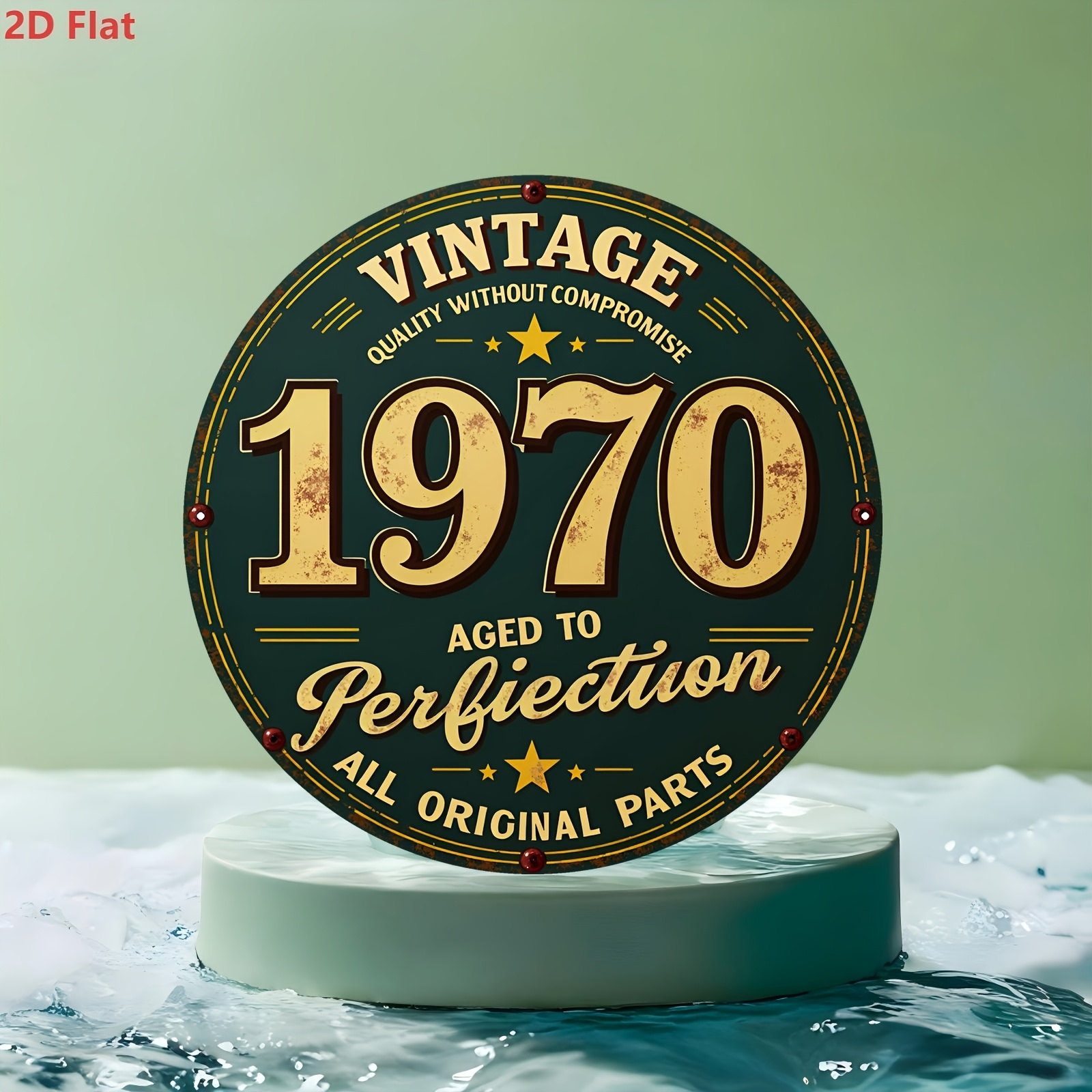 2D Flat, 1pc 1pcs 1970 Vintage - Brass Weight Plate avaliação e preço