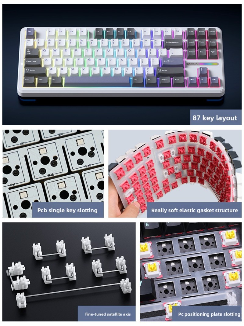 AULA F87 Pro Wireless Mechanic - Gaming Keyboard Thocky avaliação e preço