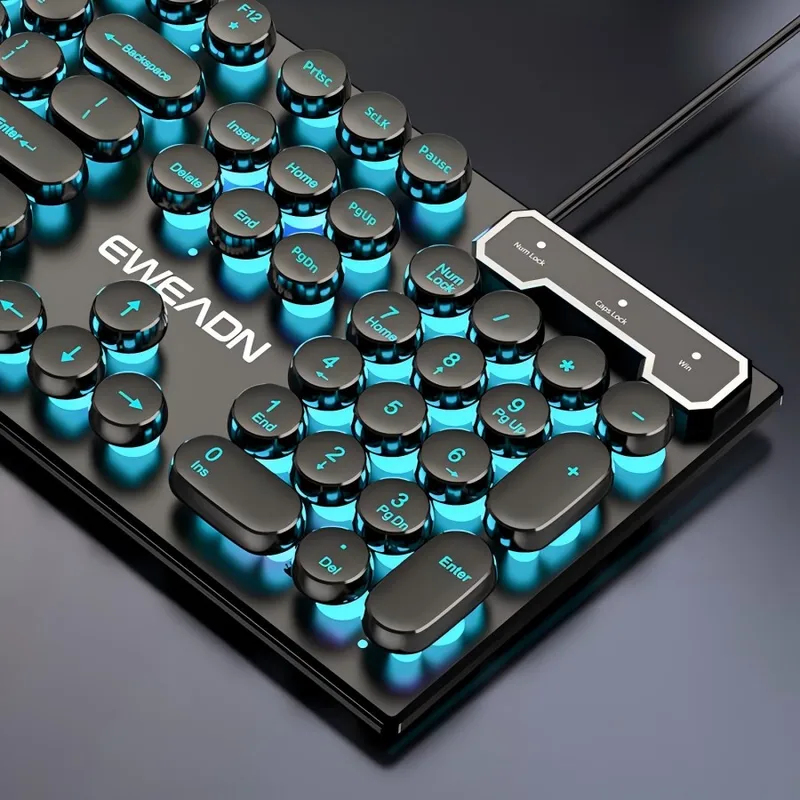 Retro Punk Mechanical Feel Key - Gaming Keyboard Mouse Set avaliação e preço