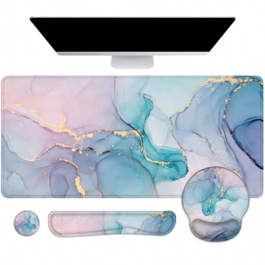 Mouse Pad with Wrist Rest Larg - Gaming Keyboard Mouse Set avaliação e preço