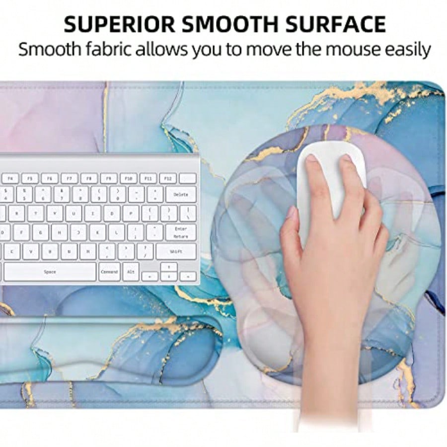 Mouse Pad with Wrist Rest Larg - Gaming Keyboard Mouse Set avaliação e preço