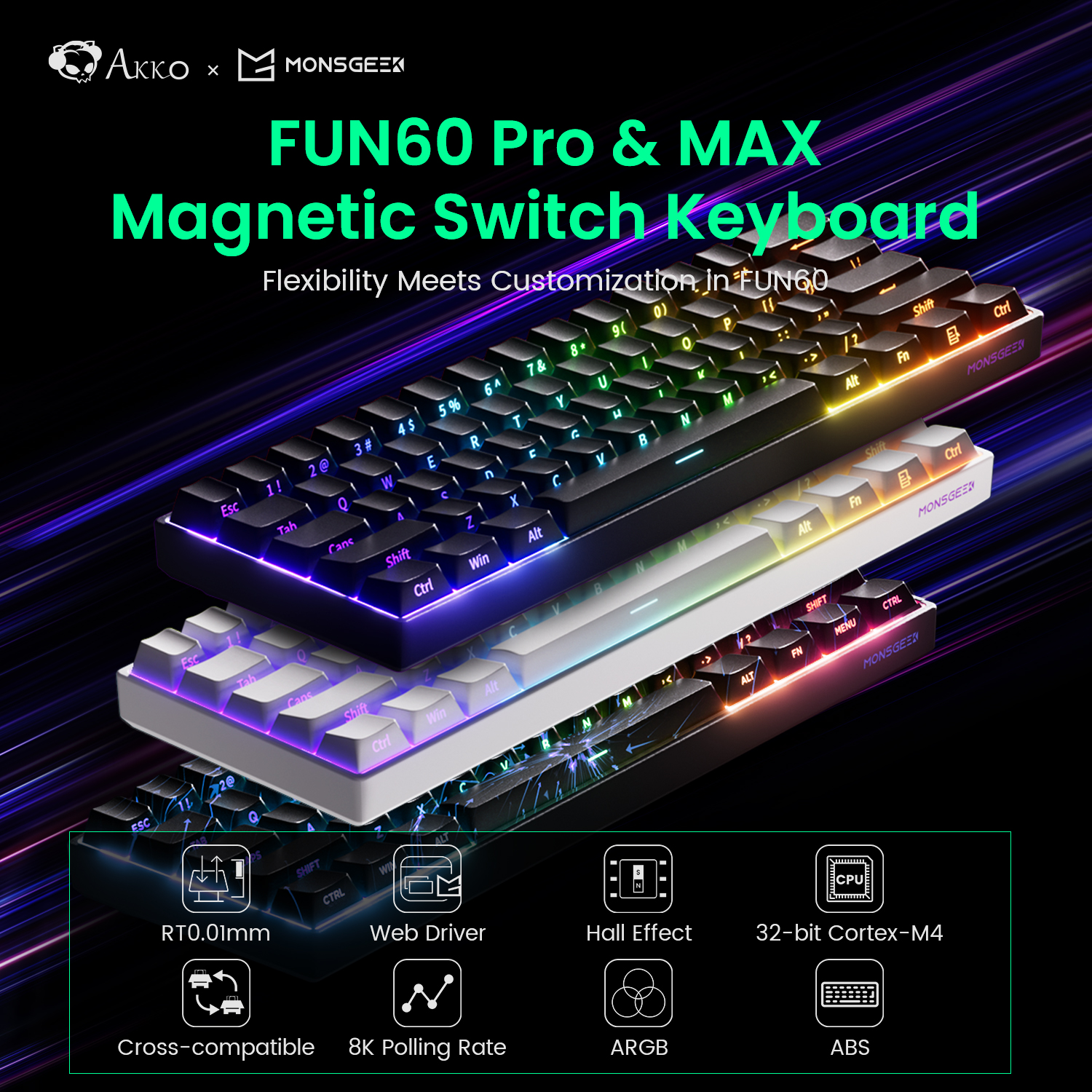 Akko MonsGeek FUN60 PRO&MAX HE - Gaming Keyboard Hand avaliação e preço