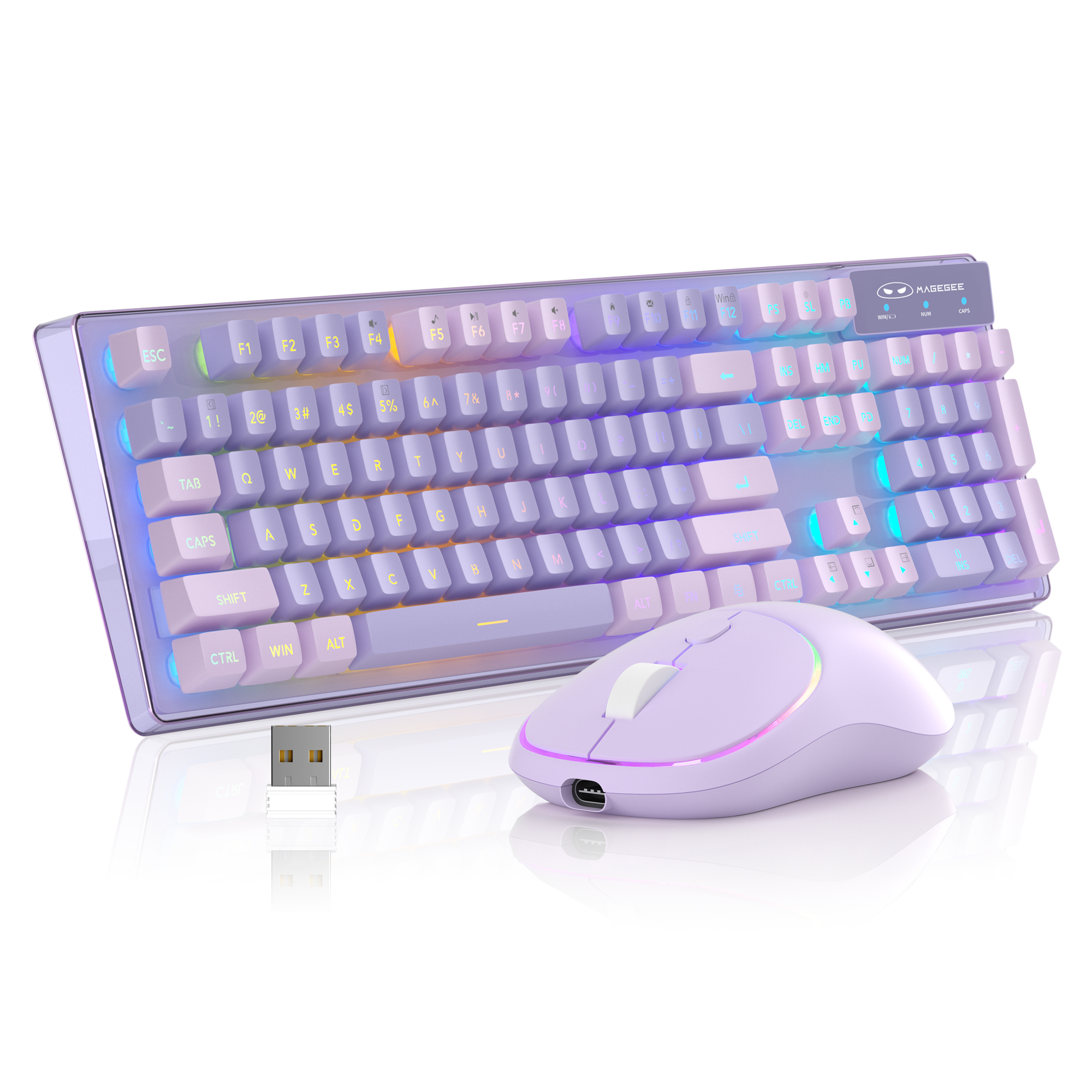 MageGee V550 Wireless Gaming K - Keyboard Gaming Transparent avaliação e preço