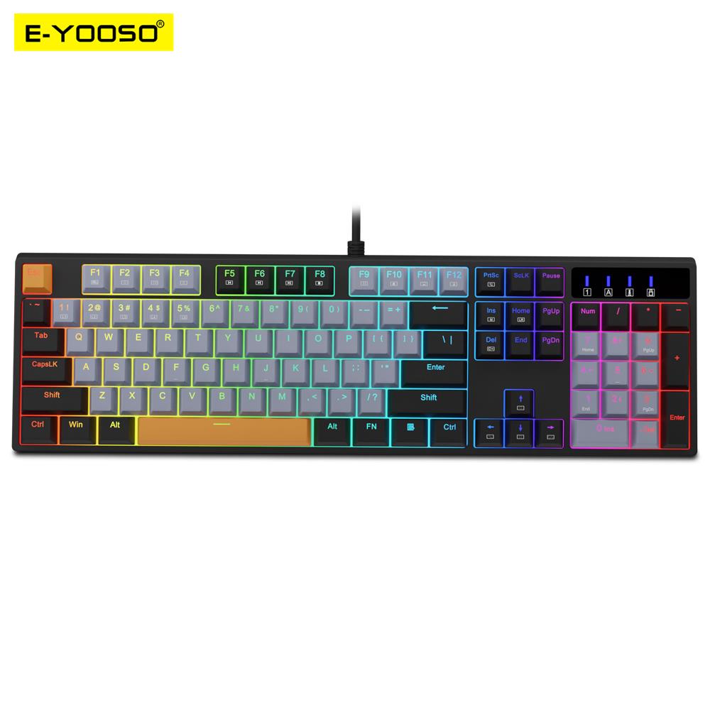 E-YOOSO Z14 RGB USB Mechanical - Gaming Keyboard E Yooso avaliação e preço