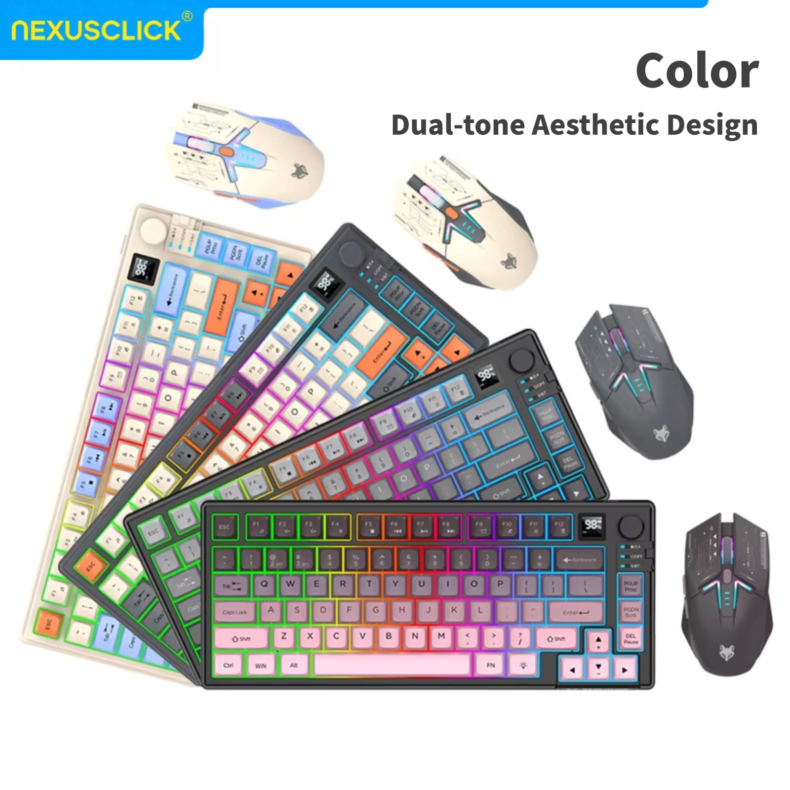 NexusClick Dual Mode Keyboard  - Gaming Keyboard And Mouse Combo Wireless avaliação e preço