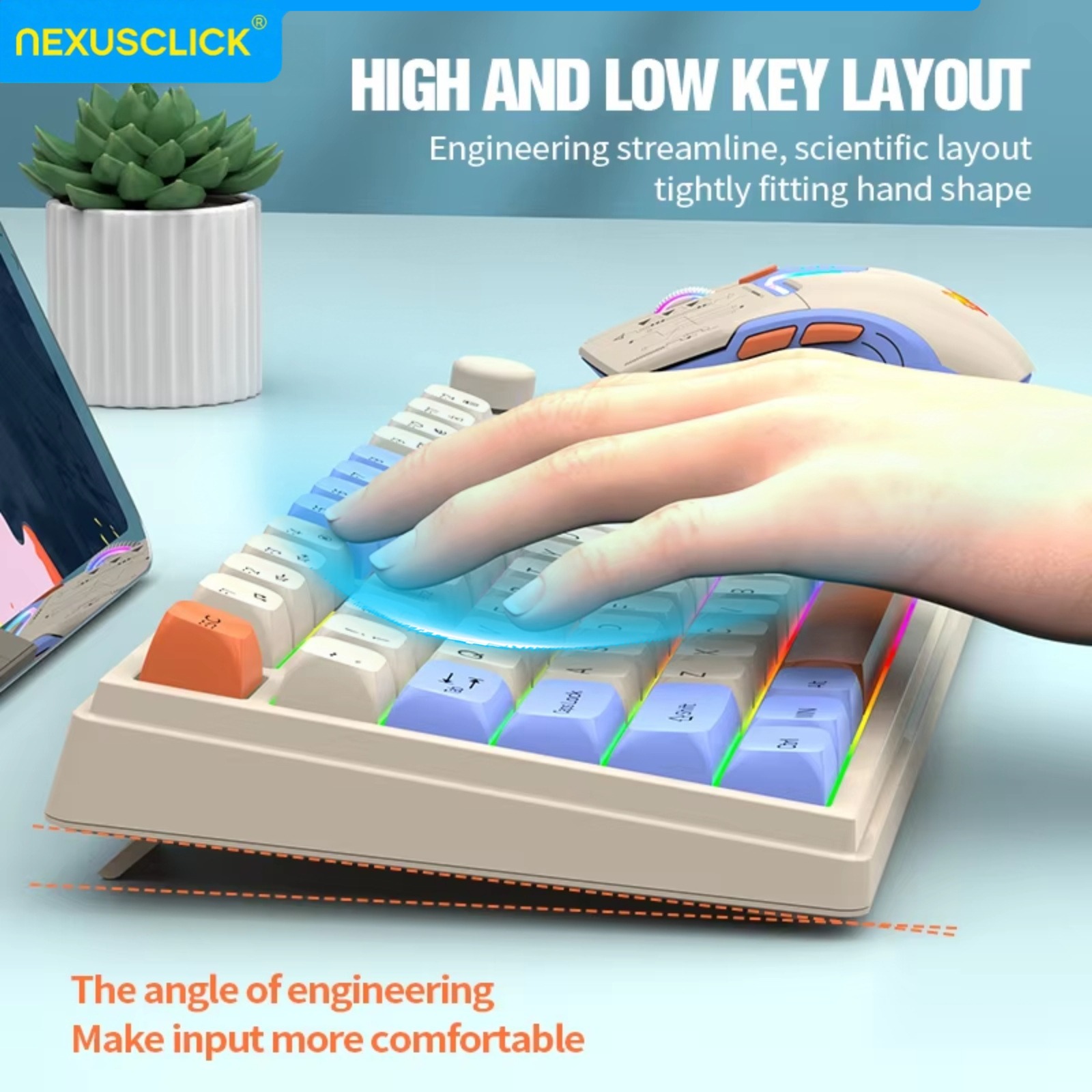 NexusClick Dual Mode Keyboard  - Gaming Keyboard And Mouse Combo Wireless avaliação e preço