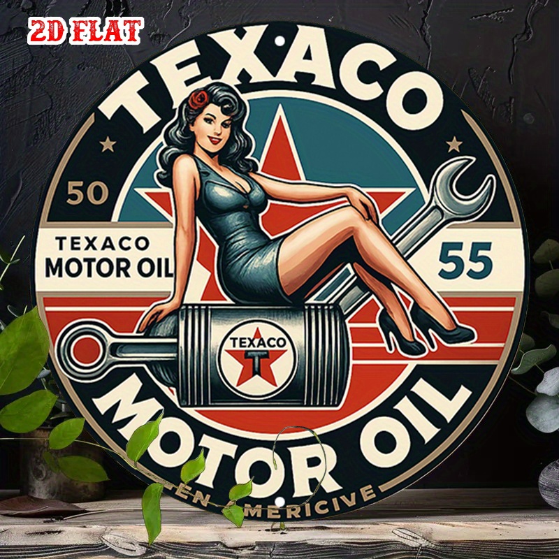 Round Metal Tin Sign Wall Deco - Brass Weight Plate avaliação e preço