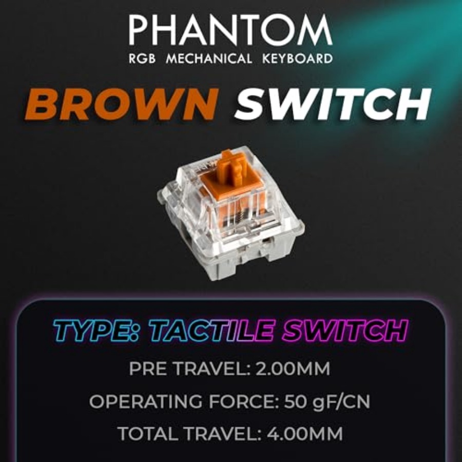 Phantom+ 87 Mechanical Gaming  - Gaming Keyboard Thocky avaliação e preço