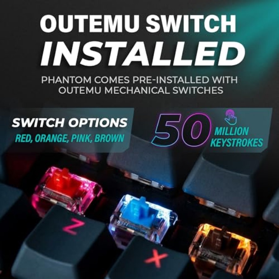 Phantom+ 87 Mechanical Gaming  - Gaming Keyboard Thocky avaliação e preço