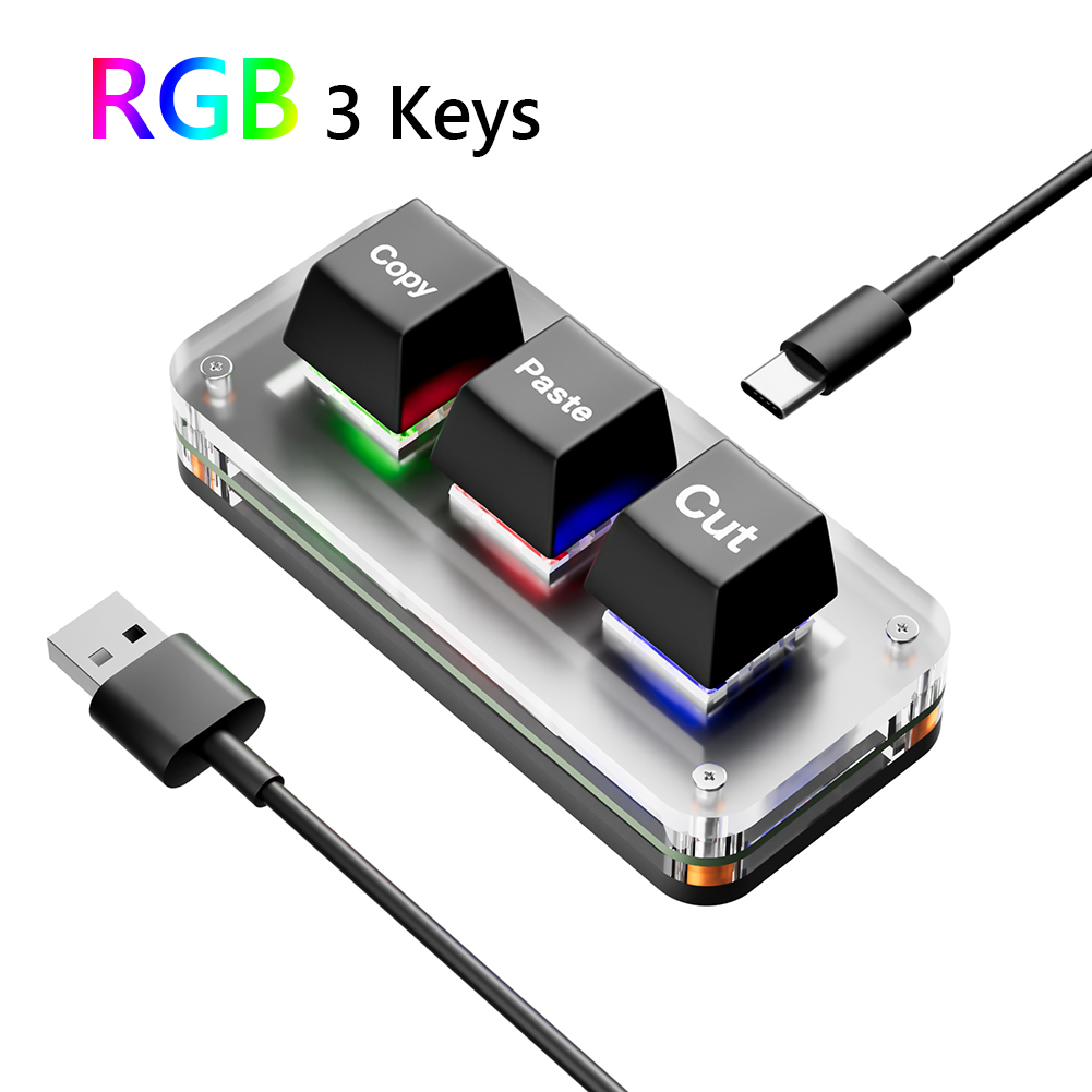Mini 3-Key Cut Copy Paste Ctrl - Gaming Keyboard Mini avaliação e preço