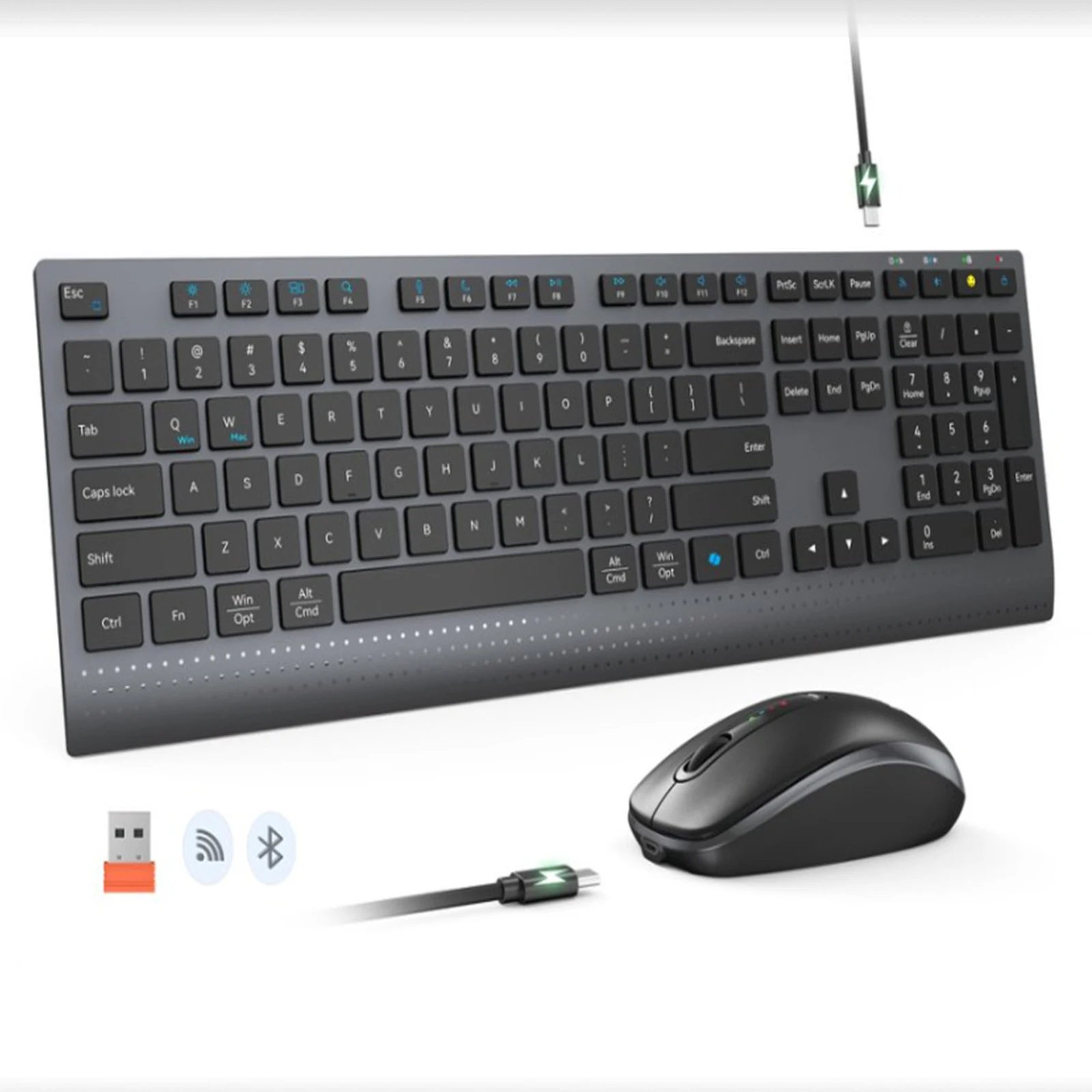 2.4G Bluetooth Dual-mode Wirel - Gaming Keyboard And Mouse Combo Wireless avaliação e preço