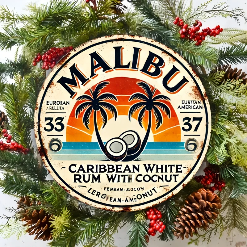 Vintage Malibu Rum Coconut Alu - Brass Weight Plate avaliação e preço