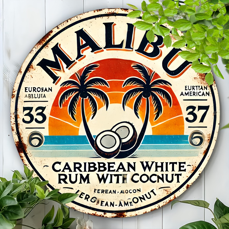 Vintage Malibu Rum Coconut Alu - Brass Weight Plate avaliação e preço
