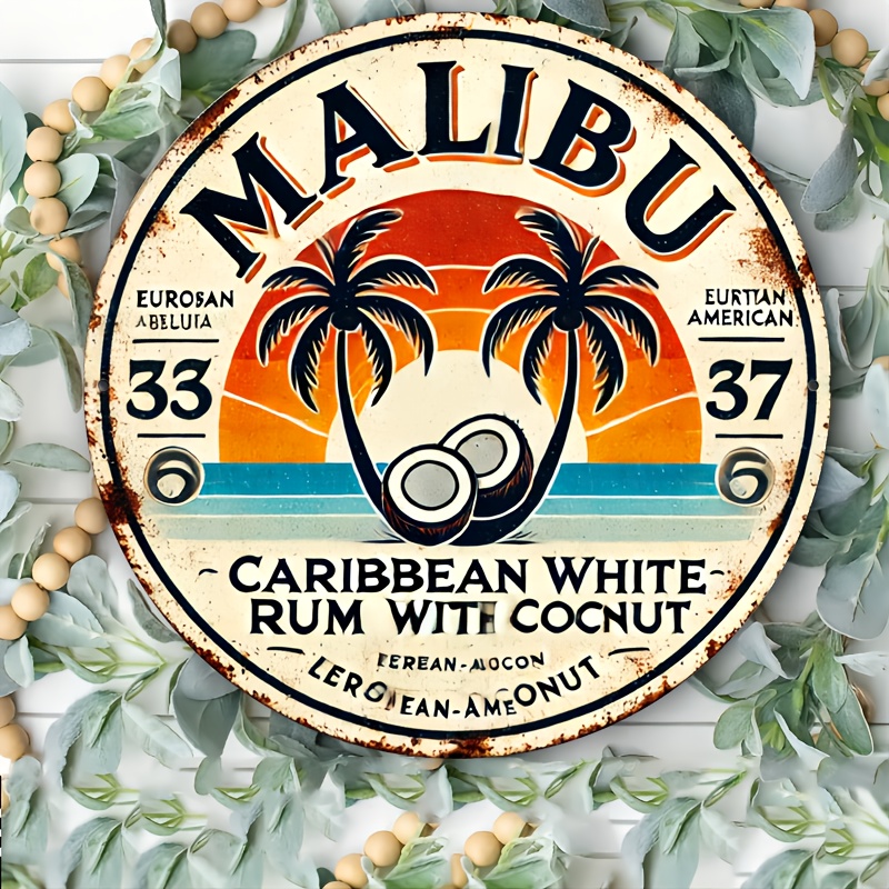 Vintage Malibu Rum Coconut Alu - Brass Weight Plate avaliação e preço