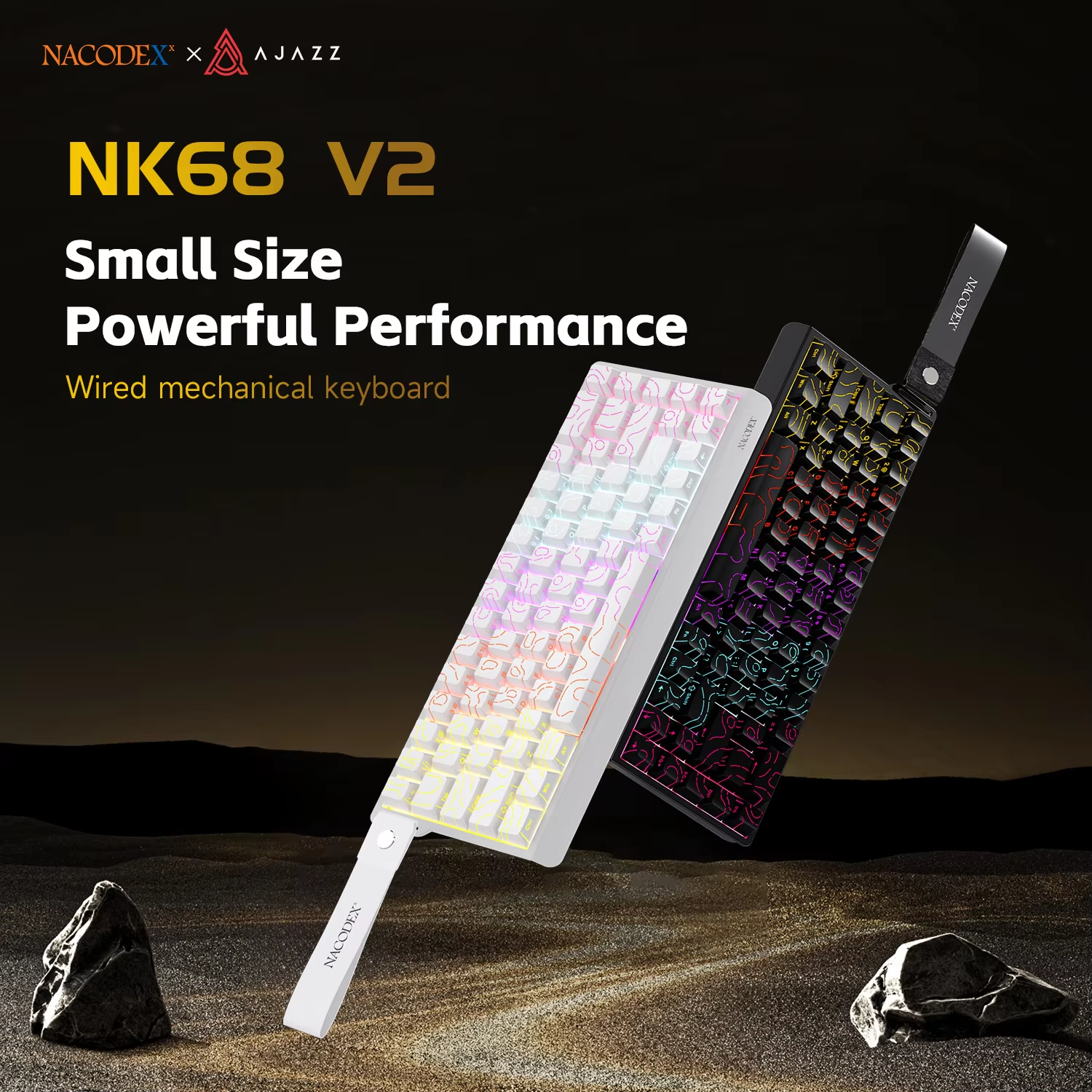 AJAZZ NK68V2 Single-Mode Wired - Gaming Keyboard Blue Switches avaliação e preço