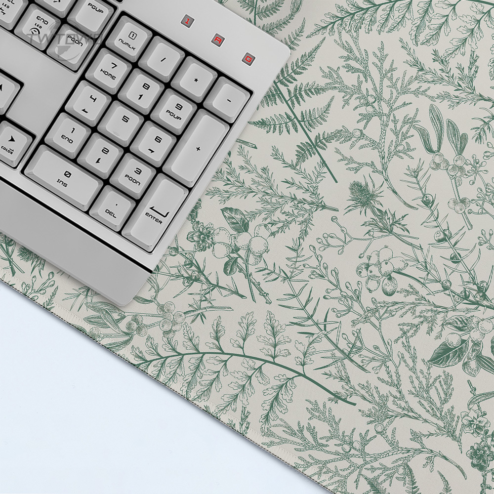 Mouse Pad Gaming Green Flower  - Gaming Keyboard Non Mechanical avaliação e preço