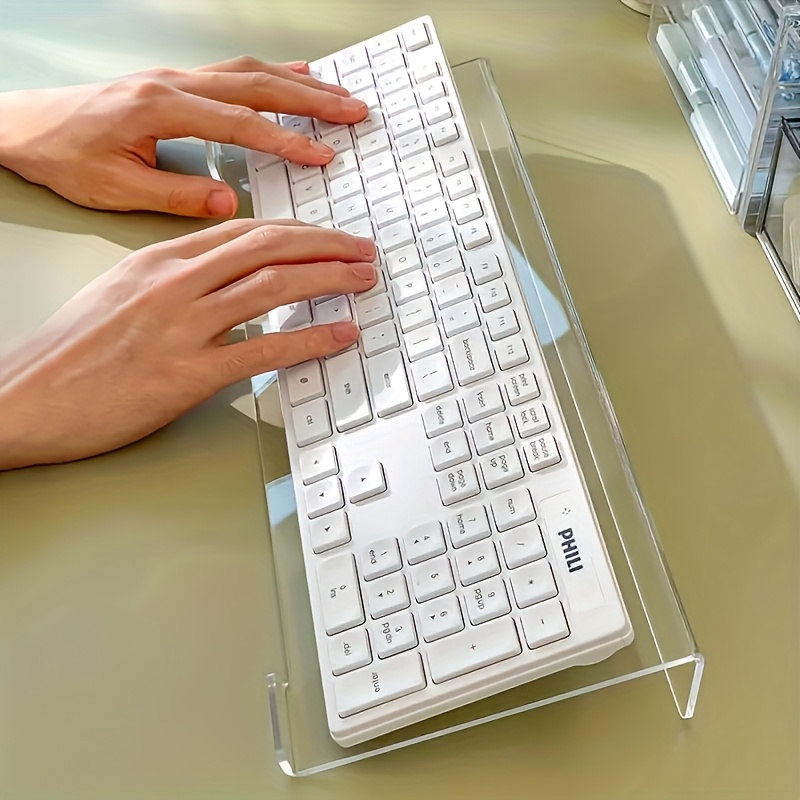 Acrylic keyboard stand, transp - Keyboard Gaming Transparent avaliação e preço