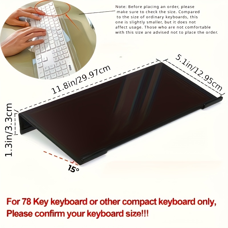 Acrylic keyboard stand, transp - Keyboard Gaming Transparent avaliação e preço